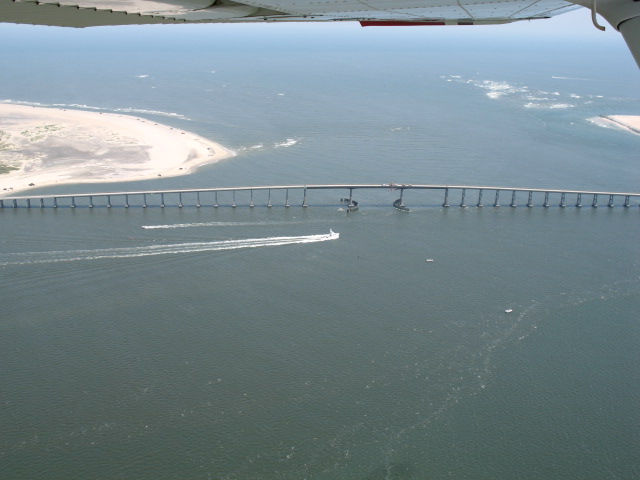 View of Bonner Bridge from Cessna
